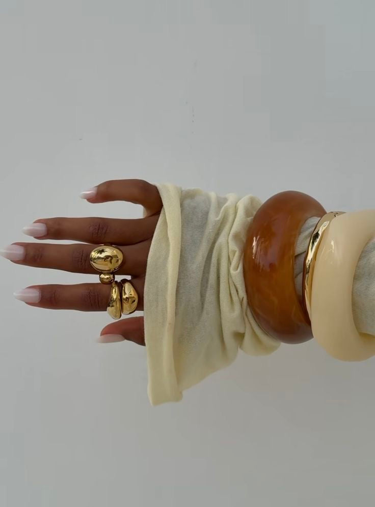 Marbled Geometric Bracelet